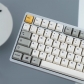 Retro Grey White 104+35 Cherry Profile Keycap Set Cherry MX PBT Dye-subbed for Mechanical Gaming Keyboard